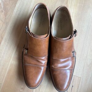 Cole Haan Men's Double Monk Strap Tan Leather Oxfords